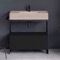 Modern  Console Vanity, Travertine Style Sink, 35